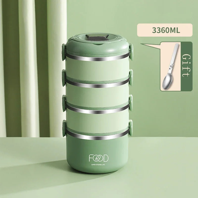 Bento Lunch Box Japanese Multilayer Stainless Steel Bento Box Food Container Storage Portable Thermos Food Jar Kid Bento Box Shoppers Synchrony