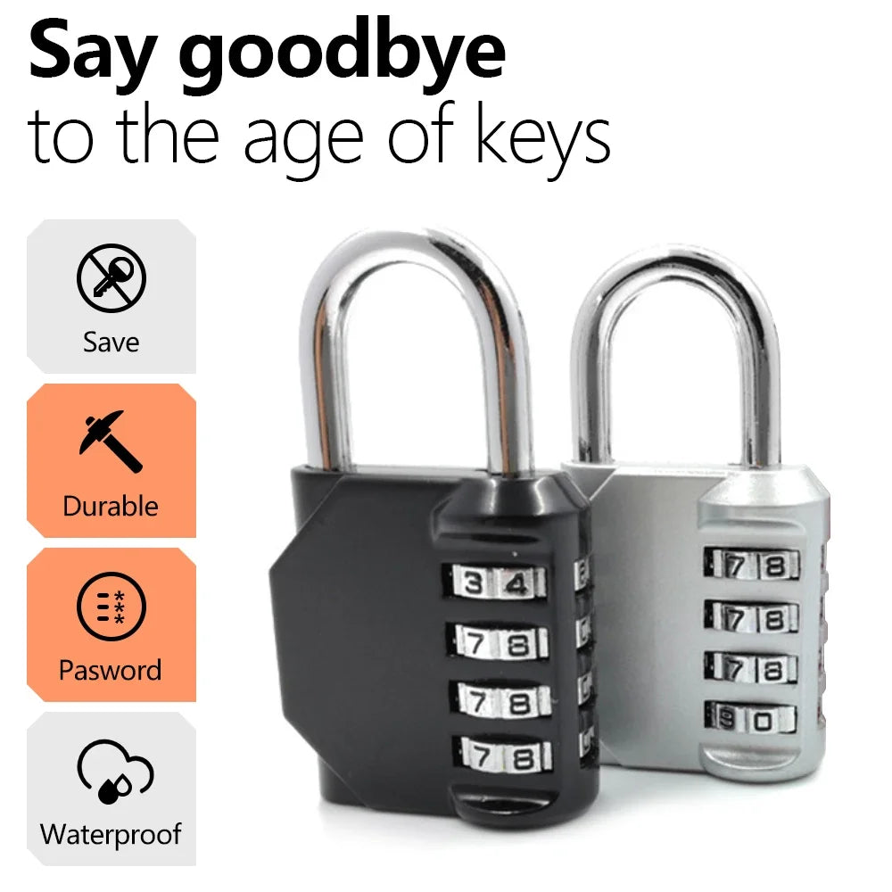 Clearance_Customs Padlock Password Locks 4 Digit Waterproof Outdoor Lock For Door Suitcase Bag Package Cabinet Locker Window_Con Shoppers Synchrony