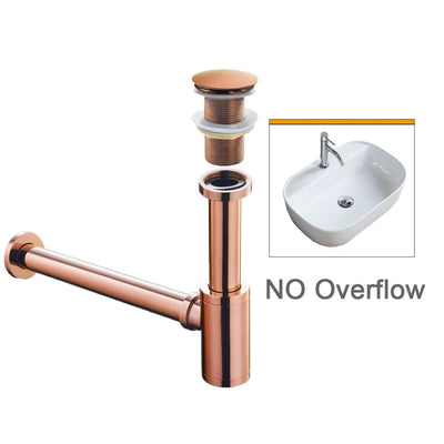 Rose Gold Basin Bottle Trap  Bathroom Sink Siphon Pipe Kits Pop Up Filter Stopper Toilet Washbasin Deodorization Drain Fittings Shoppers Synchrony