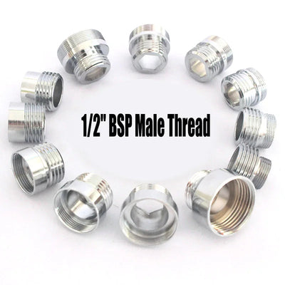 Brass Faucet Adapter1/2'' Male Screw Reducer Straight Fittings To 16 18 20 22 24 26 28 30MM  Kitchen Bathroom Aerator Connectors Shoppers Synchrony