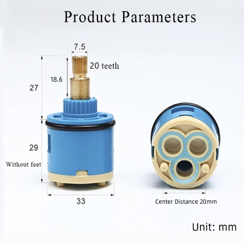 26MM Shower Faucet Ceramic Spool/Shower Sprinkler Water Separator 2-Hole Diversion Valve Core/Bathroom Accessories fittings Shoppers Synchrony