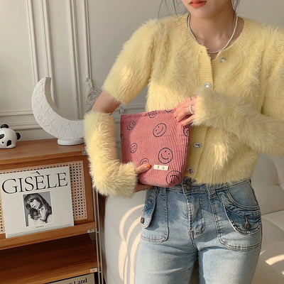 Makeup Bag Large Checkered Cosmetic Bag Capacity Travel Toiletry Bag Cute Makeup Brushes Aesthetic Accessories Storage Bag Shoppers Synchrony