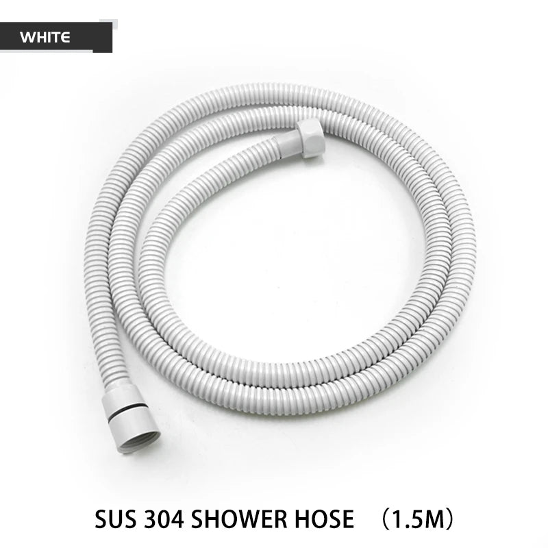 High Quality Black White Shower Hose Bathroom Fitting Stainless Steel Bath Tube 150CM Water Pipe Chrome Burshed Gold Grey Bronze Shoppers Synchrony