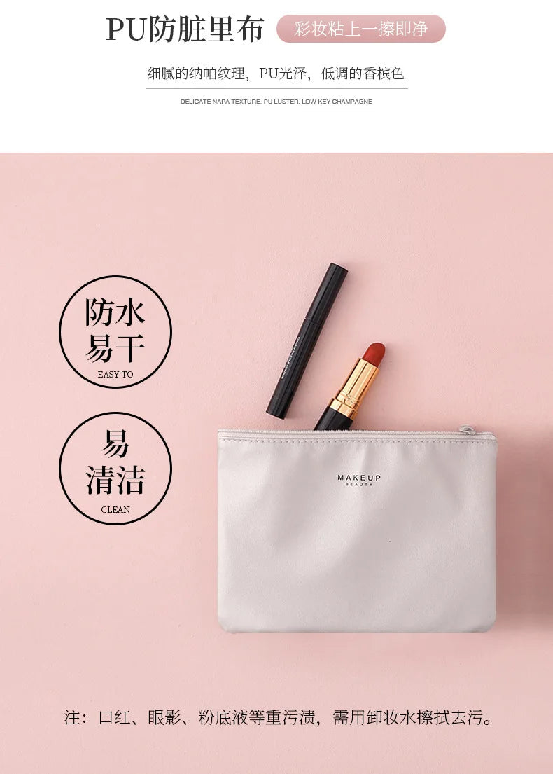 Ladies Portable High Appearance Index Cosmetic Bag Large-capacity Travel Washing Bag Three-dimensional Makeup Storage Bag Shoppers Synchrony