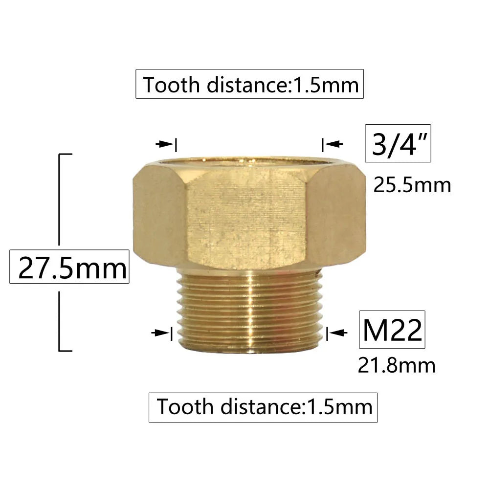 Brass 3/8 1/2 3/4" To M14 M18 M22 Male Female Thread Connector Cleaning Machine Faucet Bathroom Kitchen Copper Fittings Shoppers Synchrony