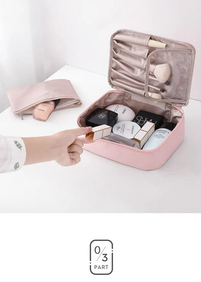 Ladies Portable High Appearance Index Cosmetic Bag Large-capacity Travel Washing Bag Three-dimensional Makeup Storage Bag Shoppers Synchrony
