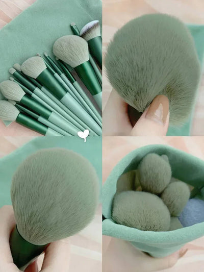 13 PCS Makeup Brushes Set Eye Shadow Foundation Women Cosmetic Brush Eyeshadow Blush Beauty Soft Make Up Tools Bag Shoppers Synchrony