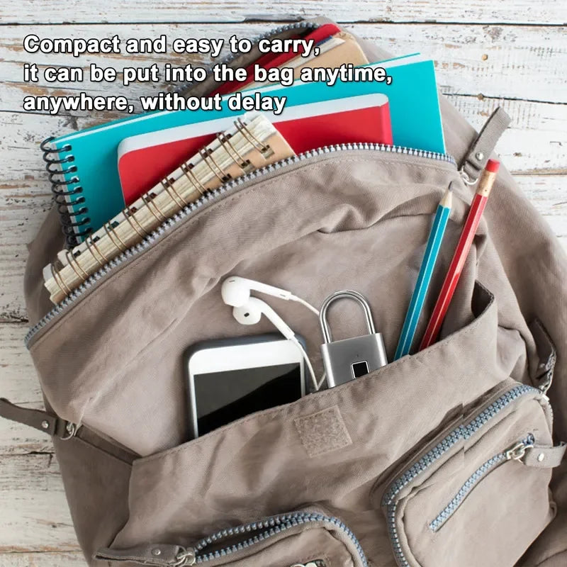 Smart Fingerprint Padlock Keyless Biometric Fingerprint Lock Electronics Door Lock Security Anti-theft Luggage Case Smart Locks Shoppers Synchrony