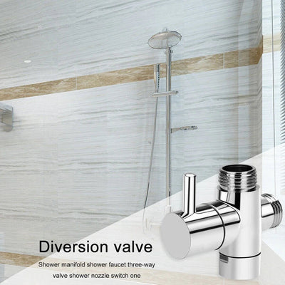 G1/2 Shower Diverter Valve Three-Way ABS Shower Arm Adapter Faucet Switch Valve Inlet Pipe Fittings Faucet Bathroom Tool Shoppers Synchrony