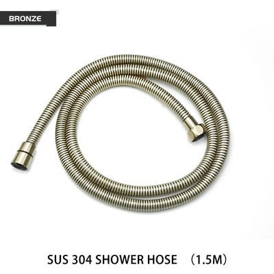 High Quality Black White Shower Hose Bathroom Fitting Stainless Steel Bath Tube 150CM Water Pipe Chrome Burshed Gold Grey Bronze Shoppers Synchrony
