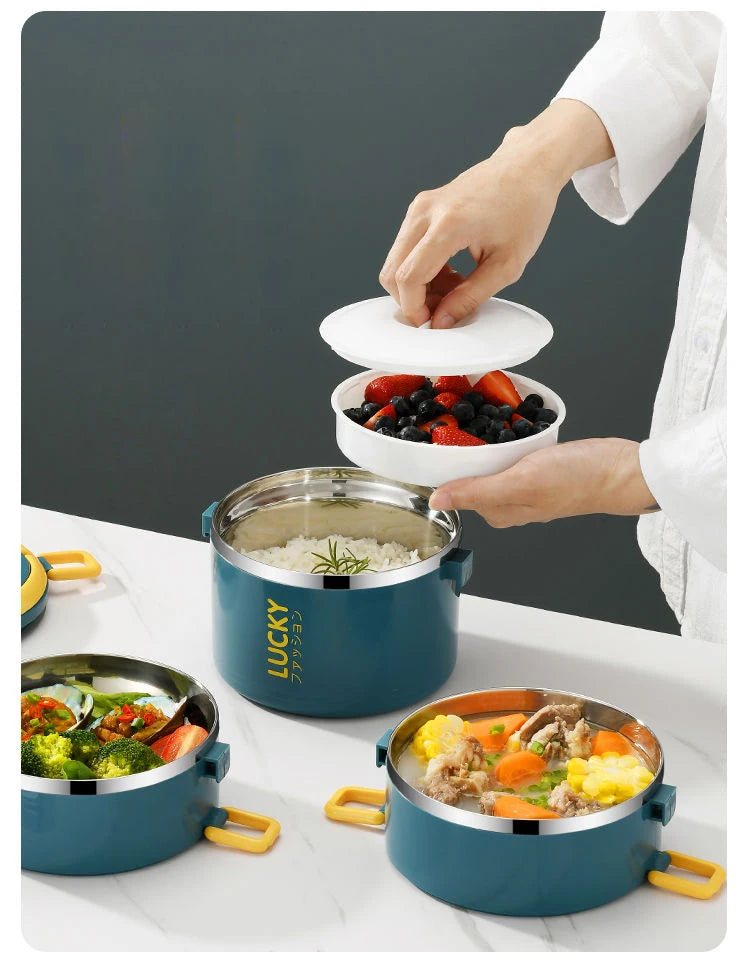 Portable Lunch Box Thermo Insulation Bento Thermos Containers Bento Bag Food Warmer for Kids Food Containers Shoppers Synchrony