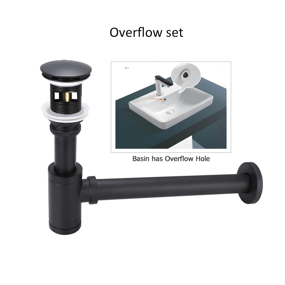 Black Bathroom Basin Bottle Trap Sink Waste Siphon Pipe Kits Toilet Deodorization Insect Stopper Drain Fittings Bathroom Basin Shoppers Synchrony
