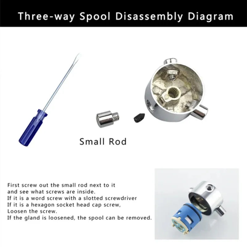 26MM Shower Faucet Ceramic Spool/Shower Sprinkler Water Separator 2-Hole Diversion Valve Core/Bathroom Accessories fittings Shoppers Synchrony