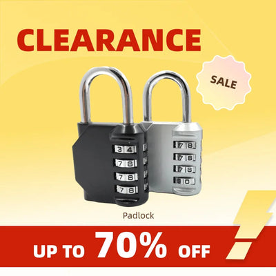 Clearance_Customs Padlock Password Locks 4 Digit Waterproof Outdoor Lock For Door Suitcase Bag Package Cabinet Locker Window_Con Shoppers Synchrony