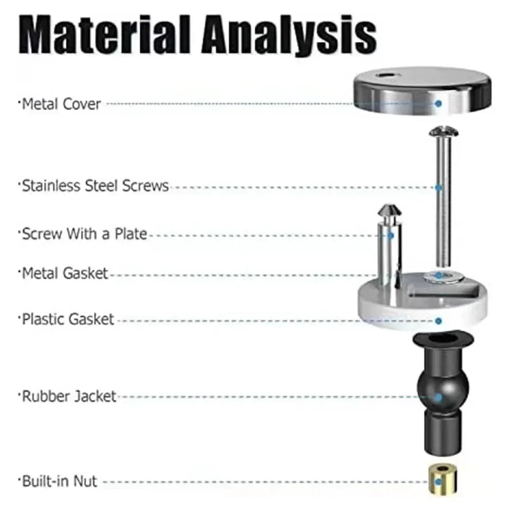 2Pcs Quick Release Toilet Seat Fixings Universal Toilet Seat Hinges Top Fittings For WC Toilet Blind Holes Bathroom Accessories Shoppers Synchrony