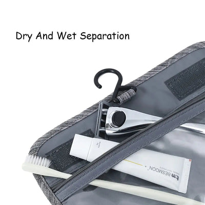 Foldable Toiletry Bag Organizer Hanging Storage Bag Bathroom Makeup Bag Case Travel Dry And Wet Separation Cosmetic Bag Shoppers Synchrony