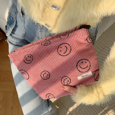 Makeup Bag Large Checkered Cosmetic Bag Capacity Travel Toiletry Bag Cute Makeup Brushes Aesthetic Accessories Storage Bag Shoppers Synchrony