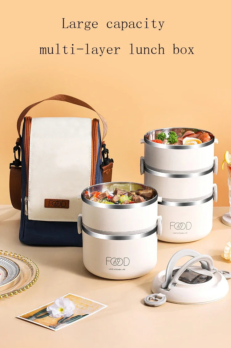 Bento Lunch Box Japanese Multilayer Stainless Steel Bento Box Food Container Storage Portable Thermos Food Jar Kid Bento Box Shoppers Synchrony