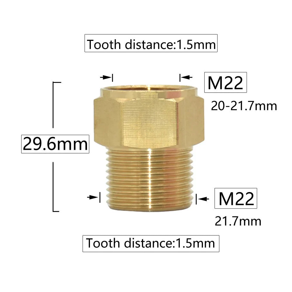 Brass 3/8 1/2 3/4" To M14 M18 M22 Male Female Thread Connector Cleaning Machine Faucet Bathroom Kitchen Copper Fittings Shoppers Synchrony