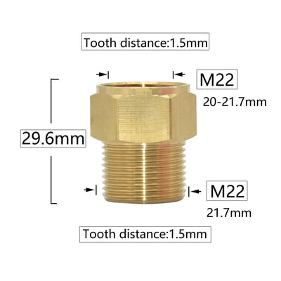 Brass 3/8 1/2 3/4" To M14 M18 M22 Male Female Thread Connector Cleaning Machine Faucet Bathroom Kitchen Copper Fittings Shoppers Synchrony