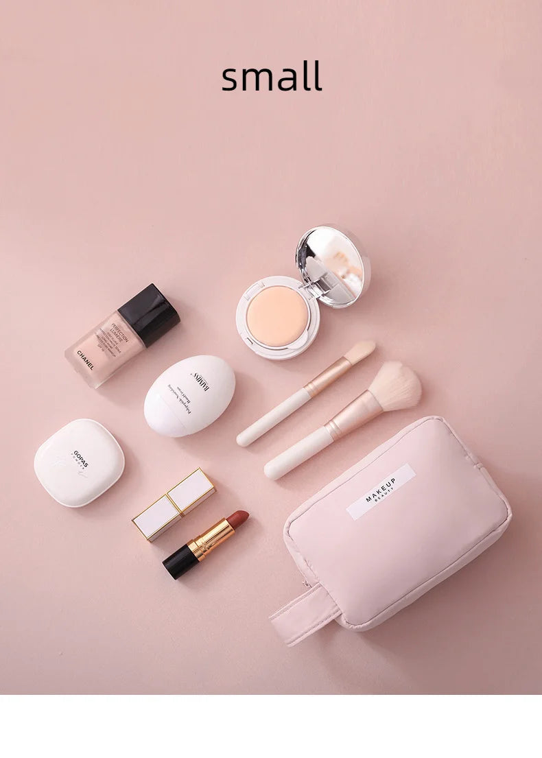 Ladies Portable High Appearance Index Cosmetic Bag Large-capacity Travel Washing Bag Three-dimensional Makeup Storage Bag Shoppers Synchrony