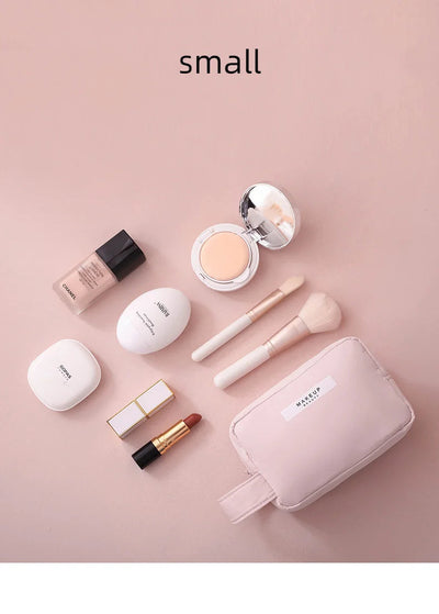 Ladies Portable High Appearance Index Cosmetic Bag Large-capacity Travel Washing Bag Three-dimensional Makeup Storage Bag Shoppers Synchrony