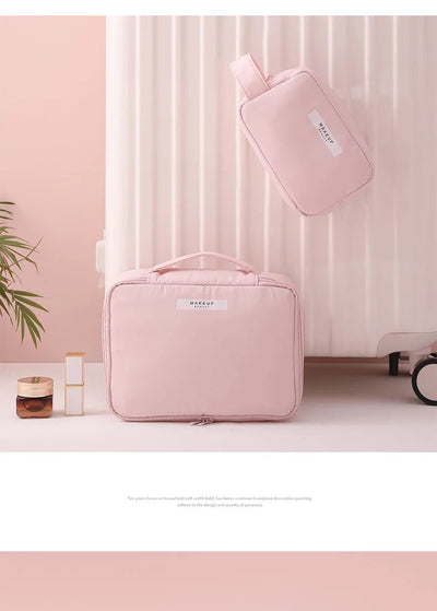 Ladies Portable High Appearance Index Cosmetic Bag Large-capacity Travel Washing Bag Three-dimensional Makeup Storage Bag Shoppers Synchrony