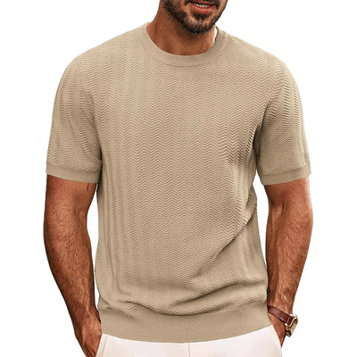 Men's Summer Hollow Breathable Sweater Solid Color T-shirt null