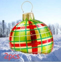 Christmas Ornament Ball Outdoor Pvc 60CM Inflatable Decorated Ball PVC Giant Big Large Balls Xmas Tree Decorations Toy Ball null