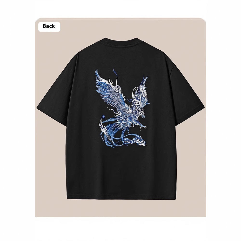 Summer New Pure Cotton Short Sleeve Men's Loose Plus Size Men's Clothing null