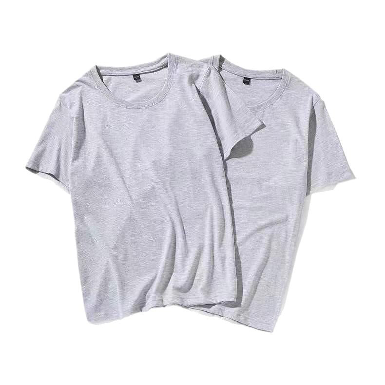 Casual Round Neck Plus Size Bottoming Shirt Men's Short Sleeve null