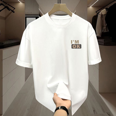 Ice Silk Simple Top Short Sleeve Men null
