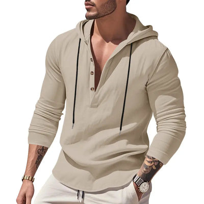 Hooded Casual Loose-fitting T-shirt Sweater For Men null