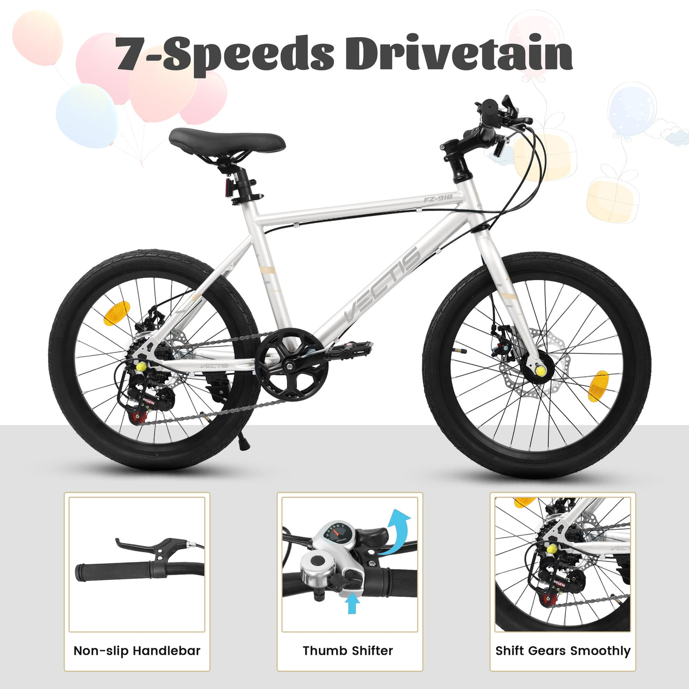 Kids Bike For 6-12 Years Old, 20 Inch Children's Bicycle For Boys Girls null