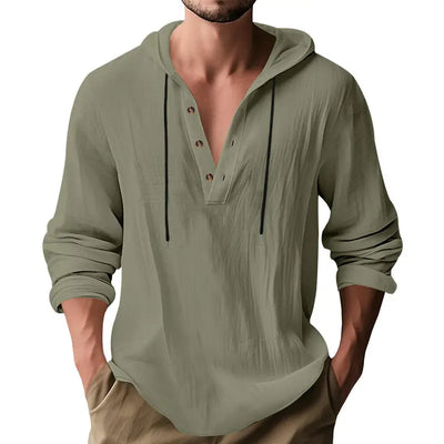 Hooded Casual Loose-fitting T-shirt Sweater For Men null
