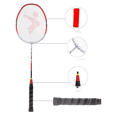 Aluminum Alloy Integrated Shock Absorption Badminton Racket Set null