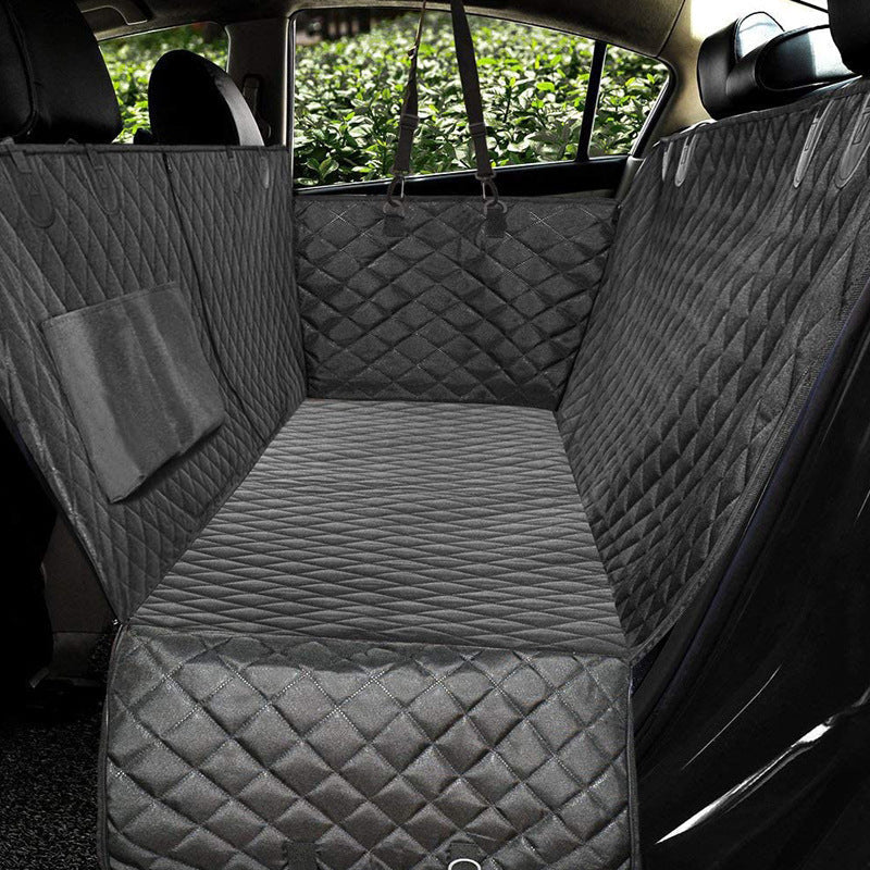Dog Car Seat Cover View Mesh Pet Carrier Hammock Safety Protector Car Rear Back Seat Mat With Zipper And Pocket For Travel null