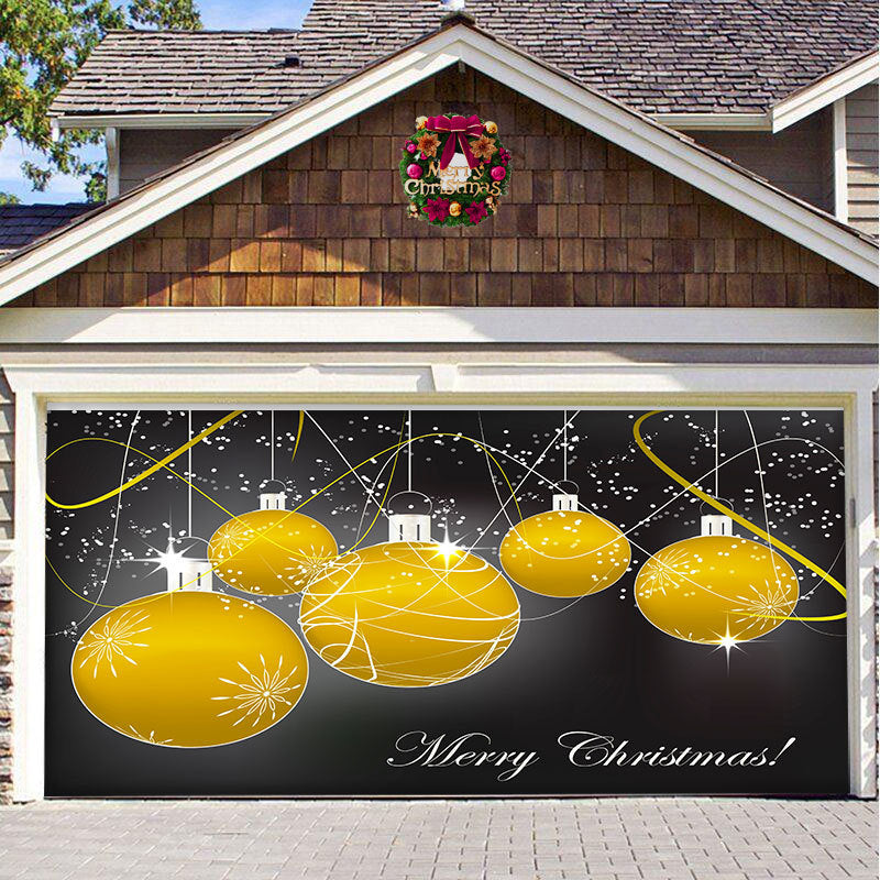 Christmas Background Hanging Cloth Garage Door Patch Holiday Party null