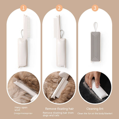 Pet Groomer Pet Hair Removal Brush Cat Grooming Brush Dog Cat Massage Epilator To Remove Floating Hair Cat Hair Dog Pet Supplies null