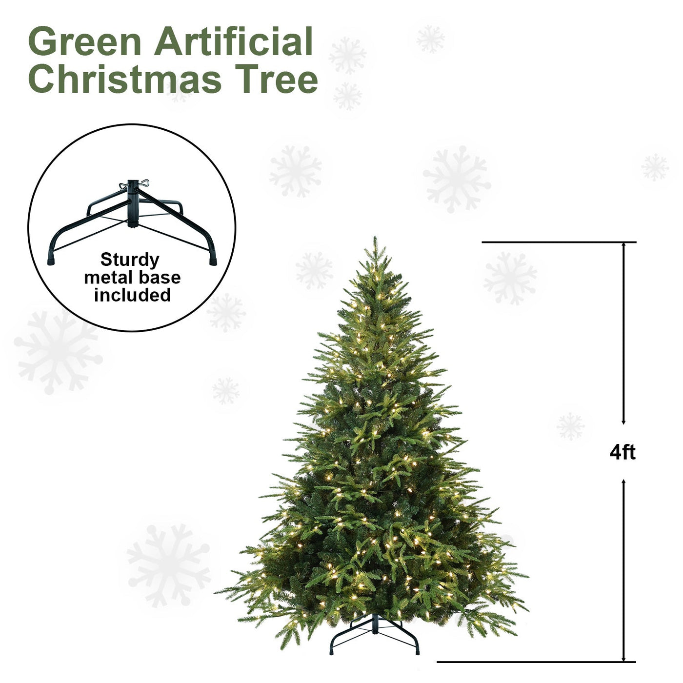 PVC Christmas Tree, Christmas Decorations, Green, With Lights null