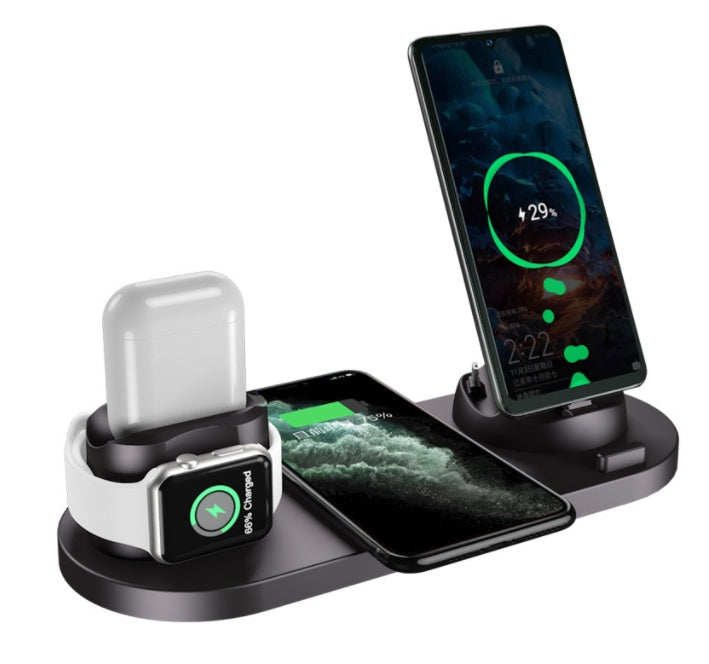 Wireless Charger For IPhone Fast Charger For Phone Fast Charging Pad For Phone Watch 6 In 1 Charging Dock Station null