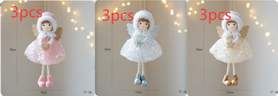 Christmas Winter Mesh Angel Big Eyes Girl Pendant null
