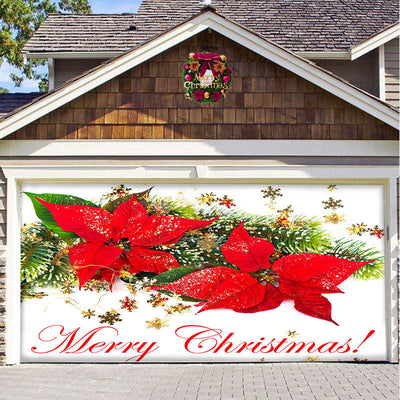 Christmas Background Hanging Cloth Garage Door Patch Holiday Party null