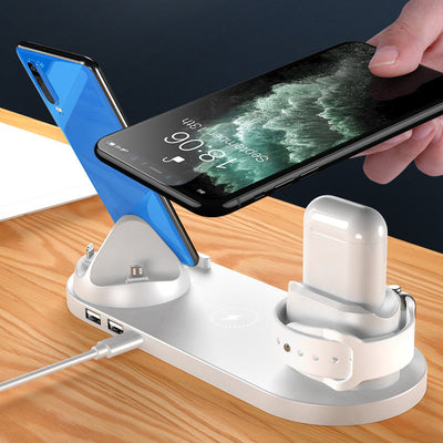 Wireless Charger For IPhone Fast Charger For Phone Fast Charging Pad For Phone Watch 6 In 1 Charging Dock Station null