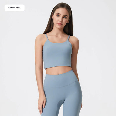 Yoga Jacket Women's Sports Underwear With Chest Pad Thin Belt Beauty Back null