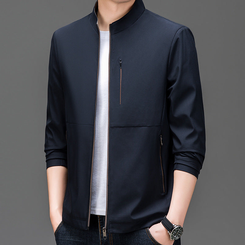 Men's Solid Color Jacket High-grade Trendy Casual null