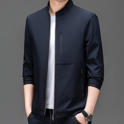 Men's Solid Color Jacket High-grade Trendy Casual null