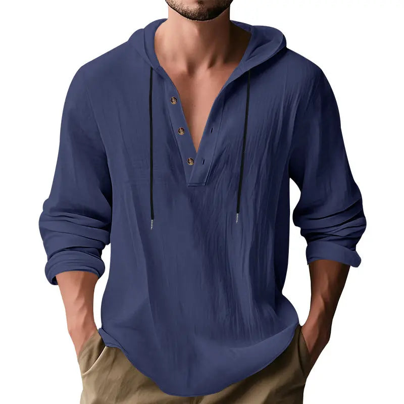 Hooded Casual Loose-fitting T-shirt Sweater For Men null