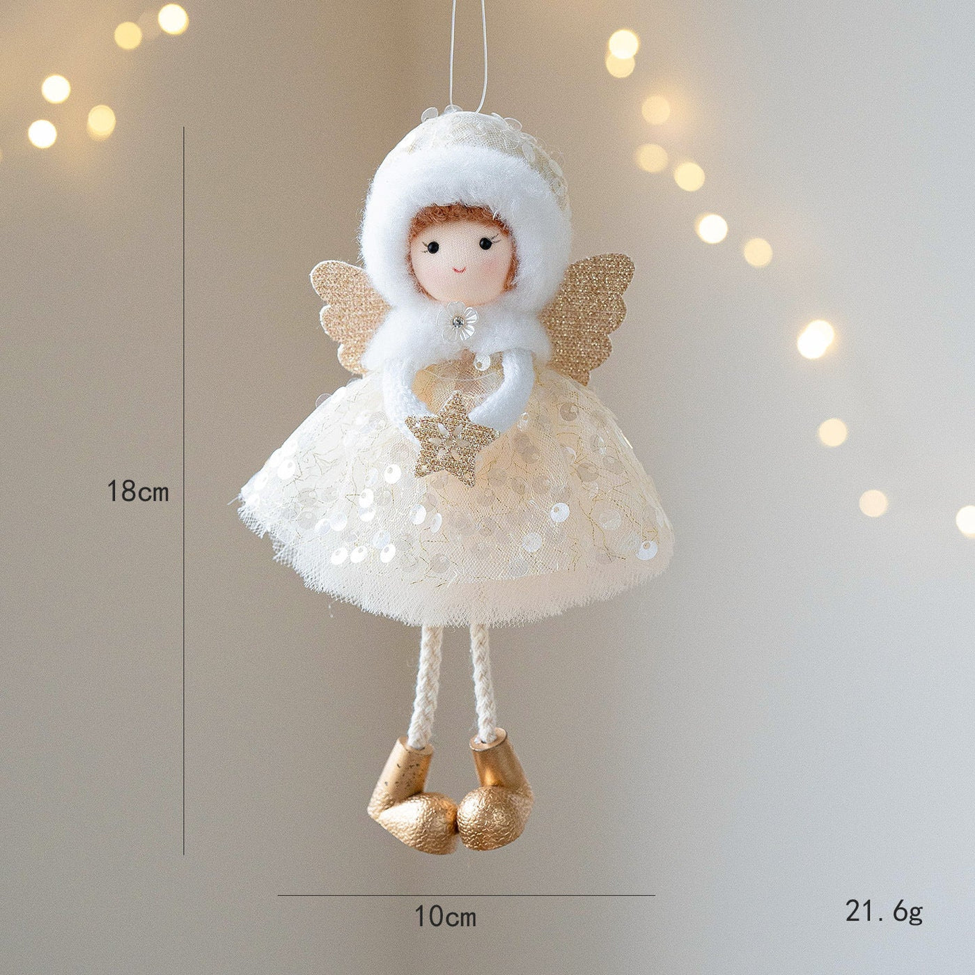 Christmas Winter Mesh Angel Big Eyes Girl Pendant null