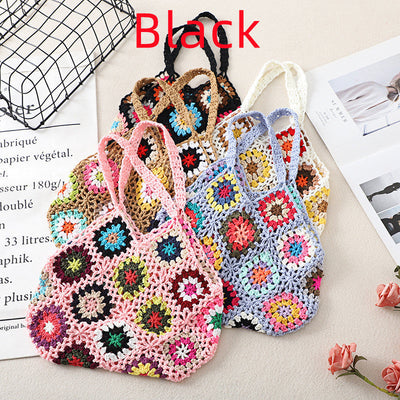 Handmade Crochet Weave Vintage Hollow Bag null